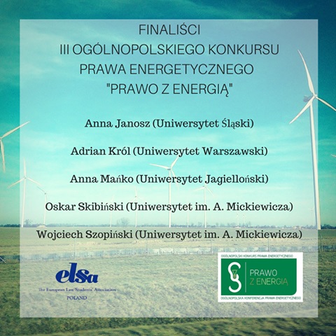 Prawo z energią - lista finalistów