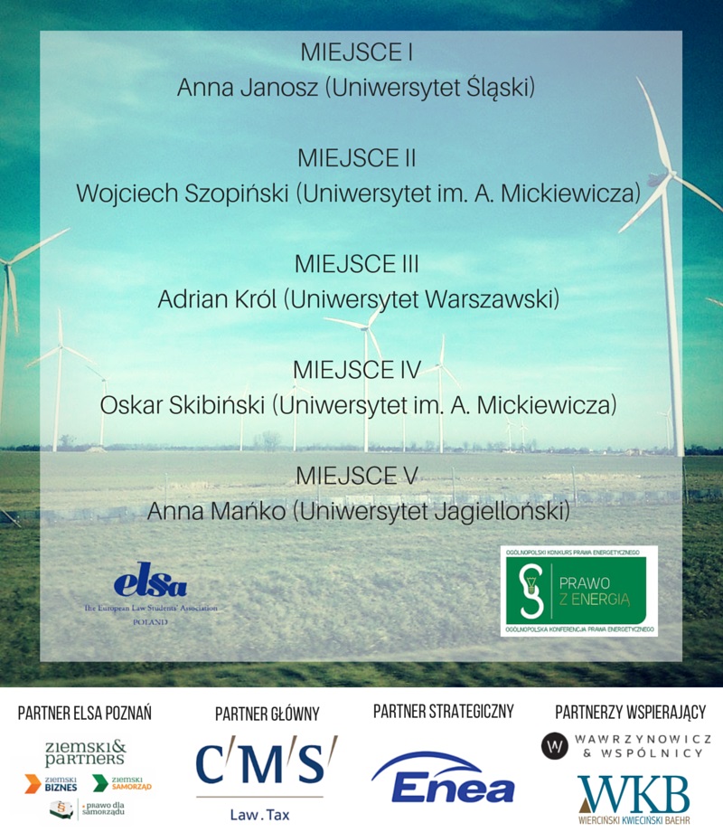 Lista finalistów - prawo z energią